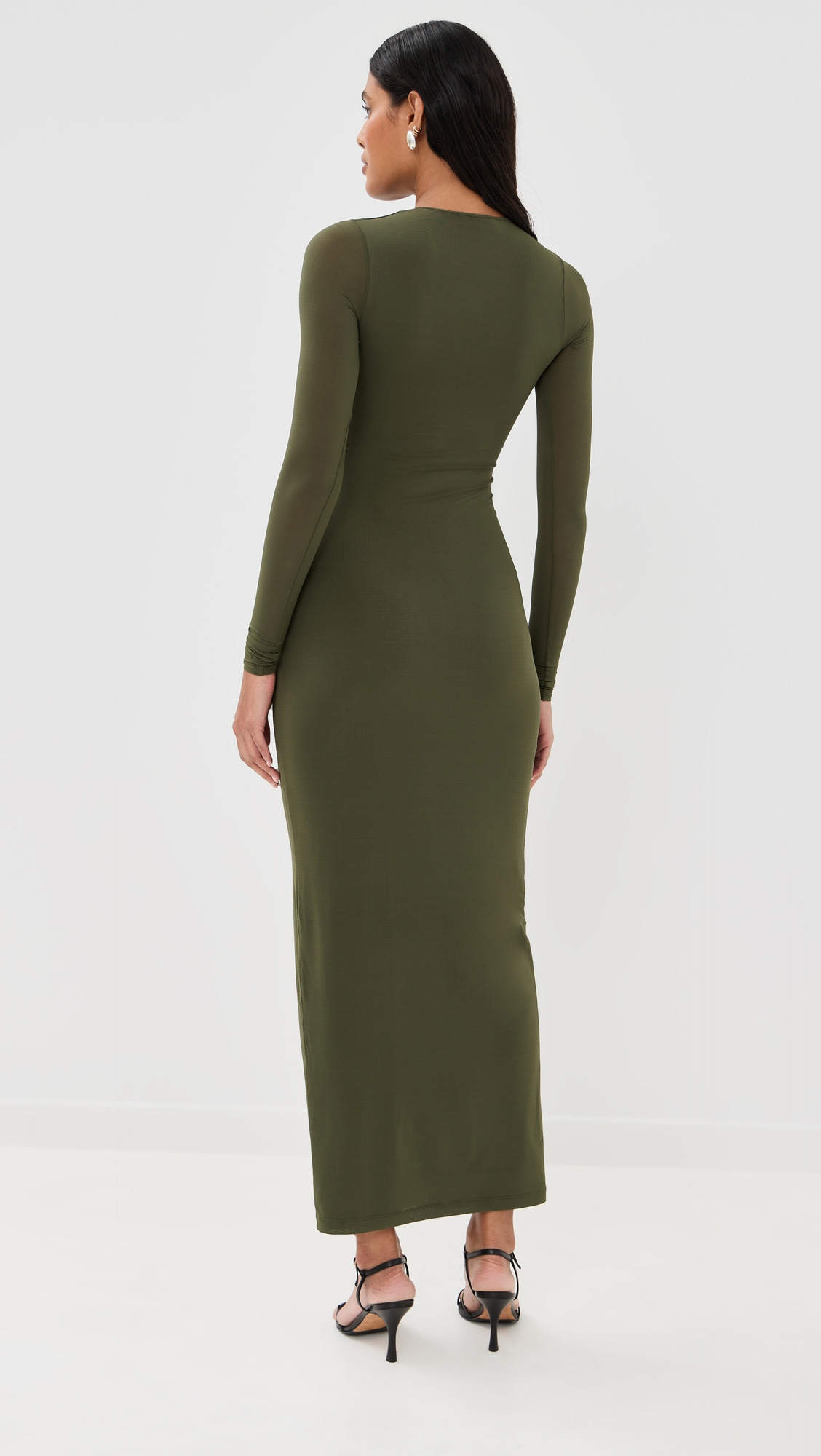 Sheer Long Sleeve Dress - 2
