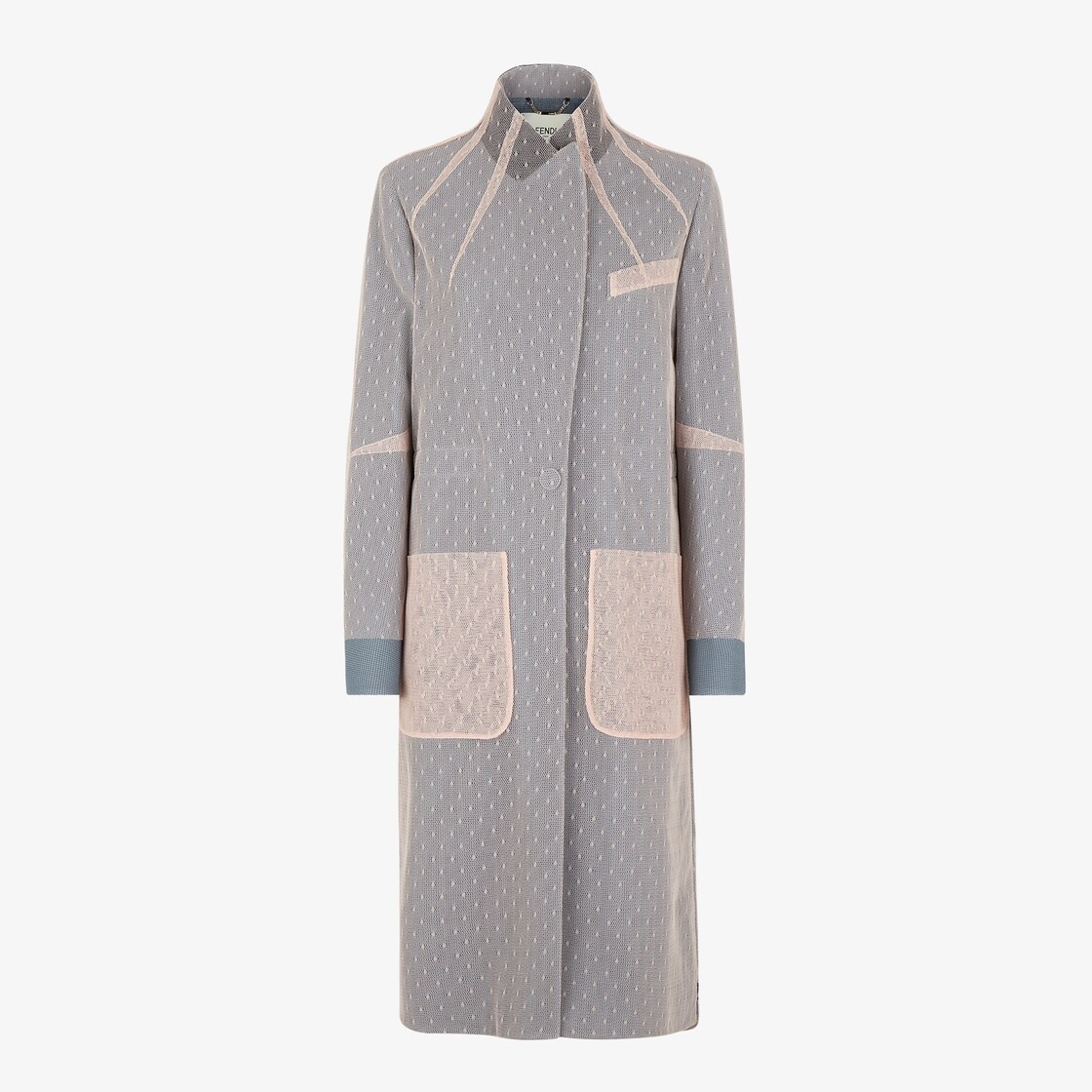 Multicolor wool and tulle overcoat - 1