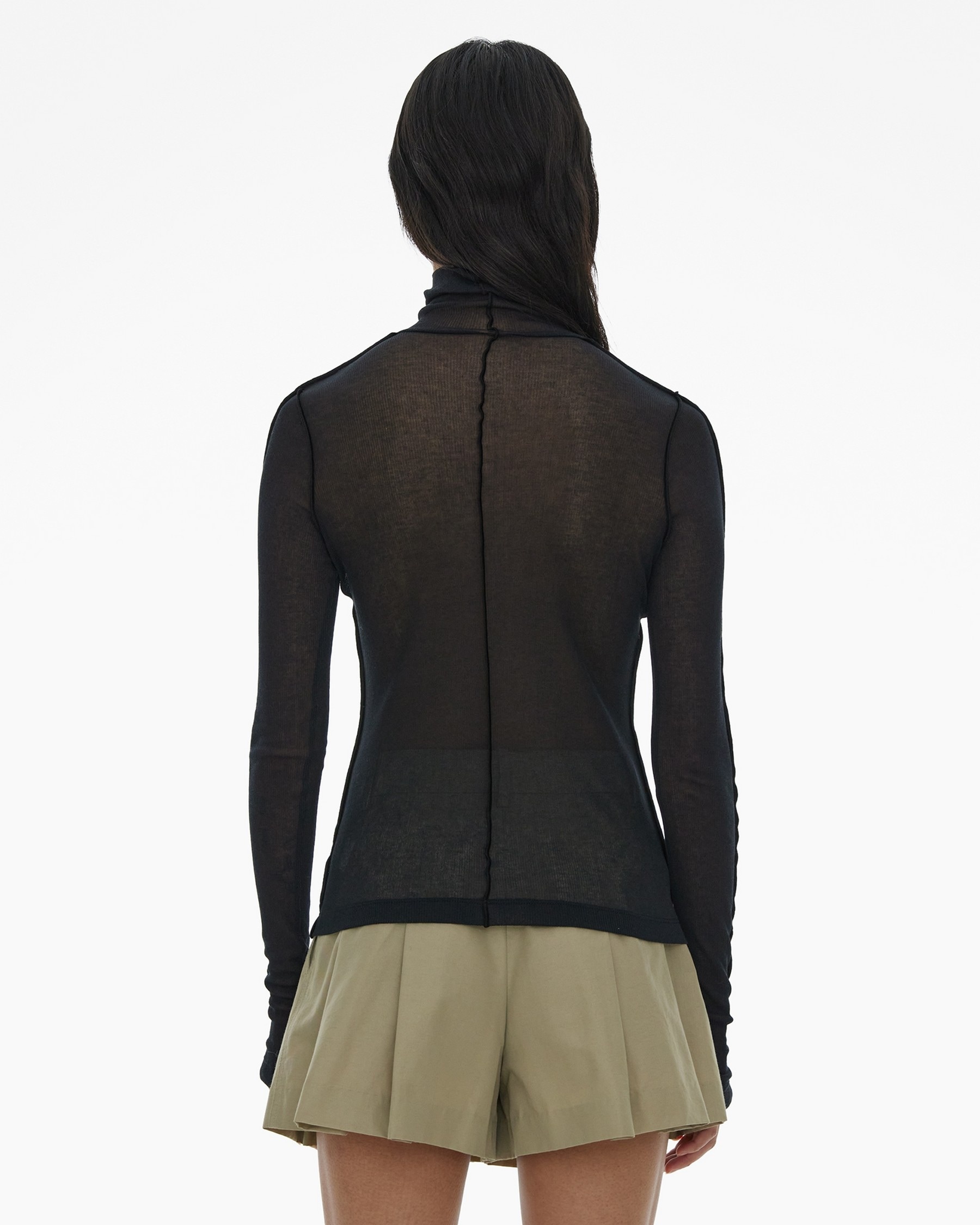 SHEER TURTLENECK TEE - 4