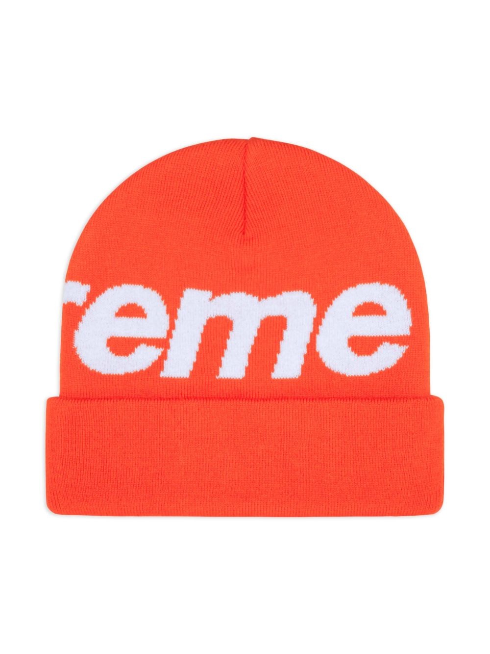 intarsia-logo beanie hat - 2