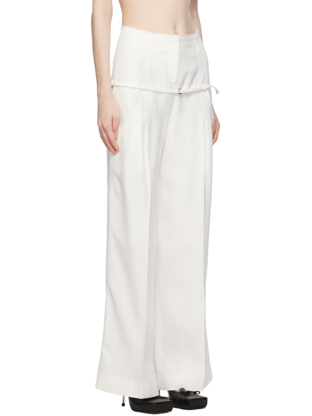 White Le Chouchou 'Le Pantalon Criollo' Trousers - 2