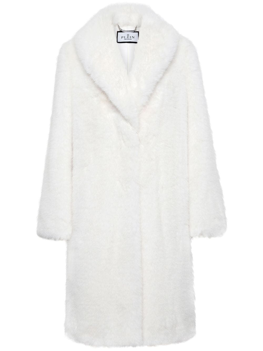 shawl-lapels faux-fur coat - 1