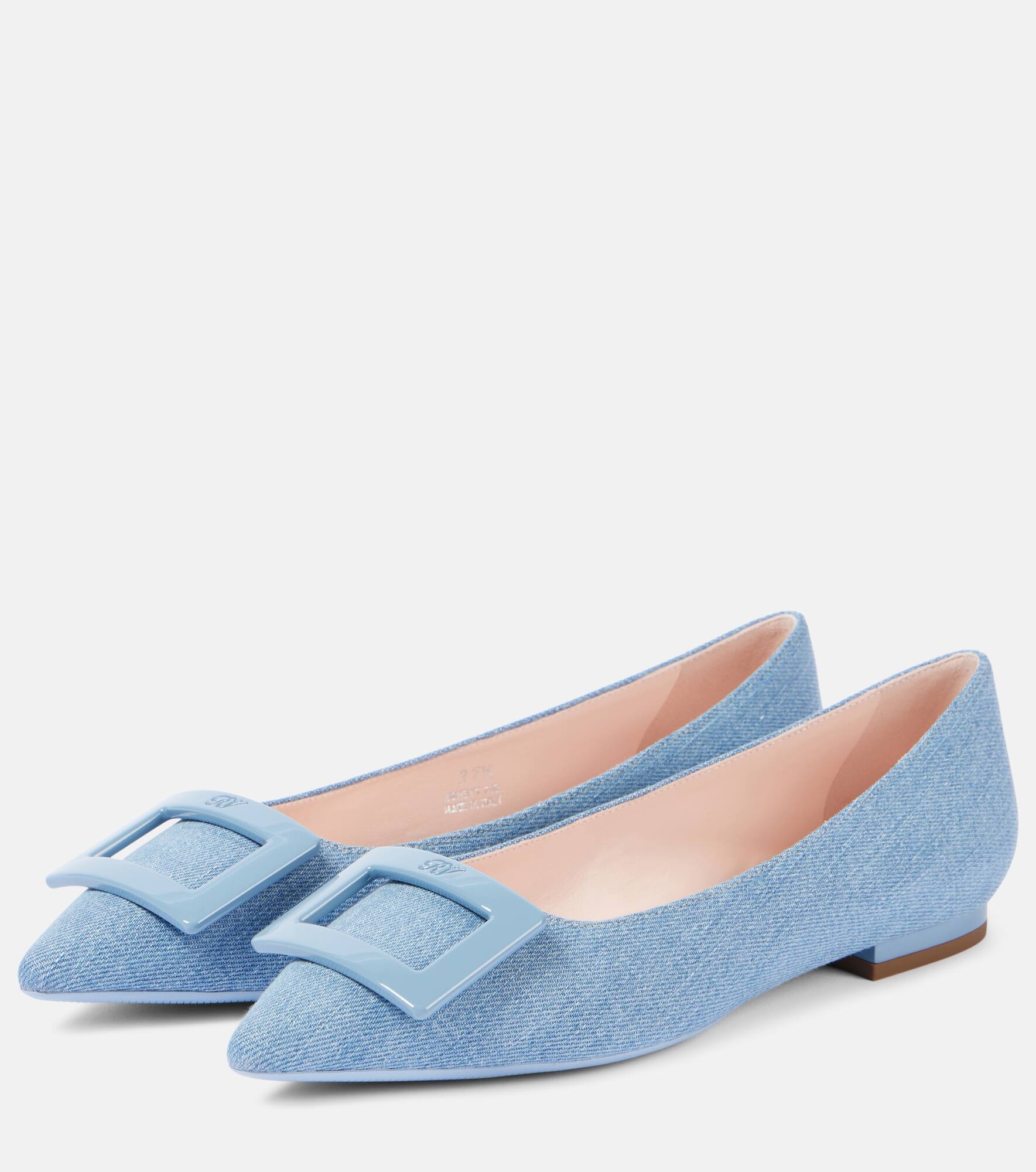 Gommettine Ball denim ballet flats - 5