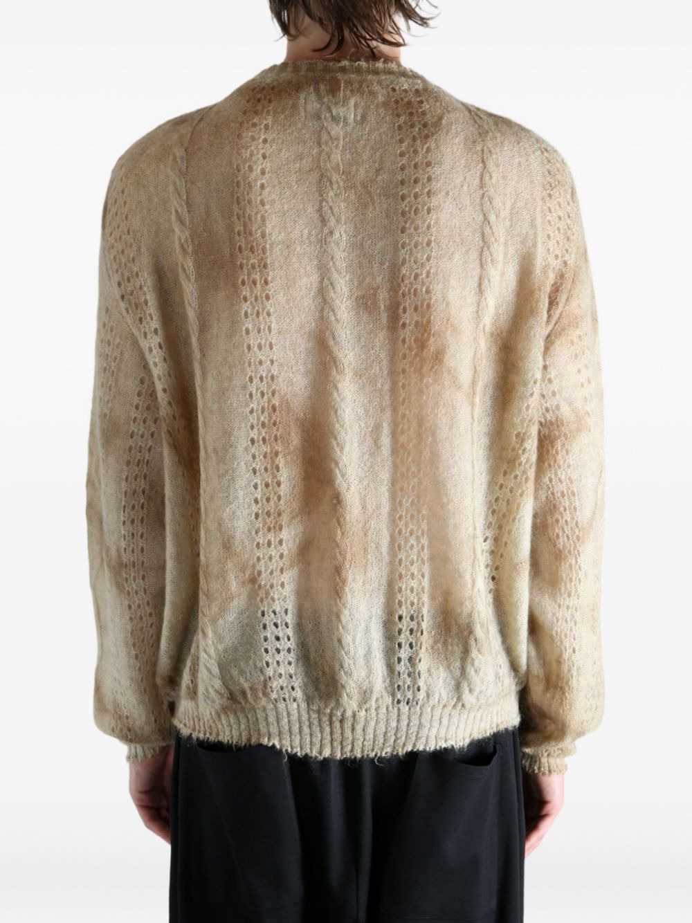 embellished cable-knit cardigan - 4