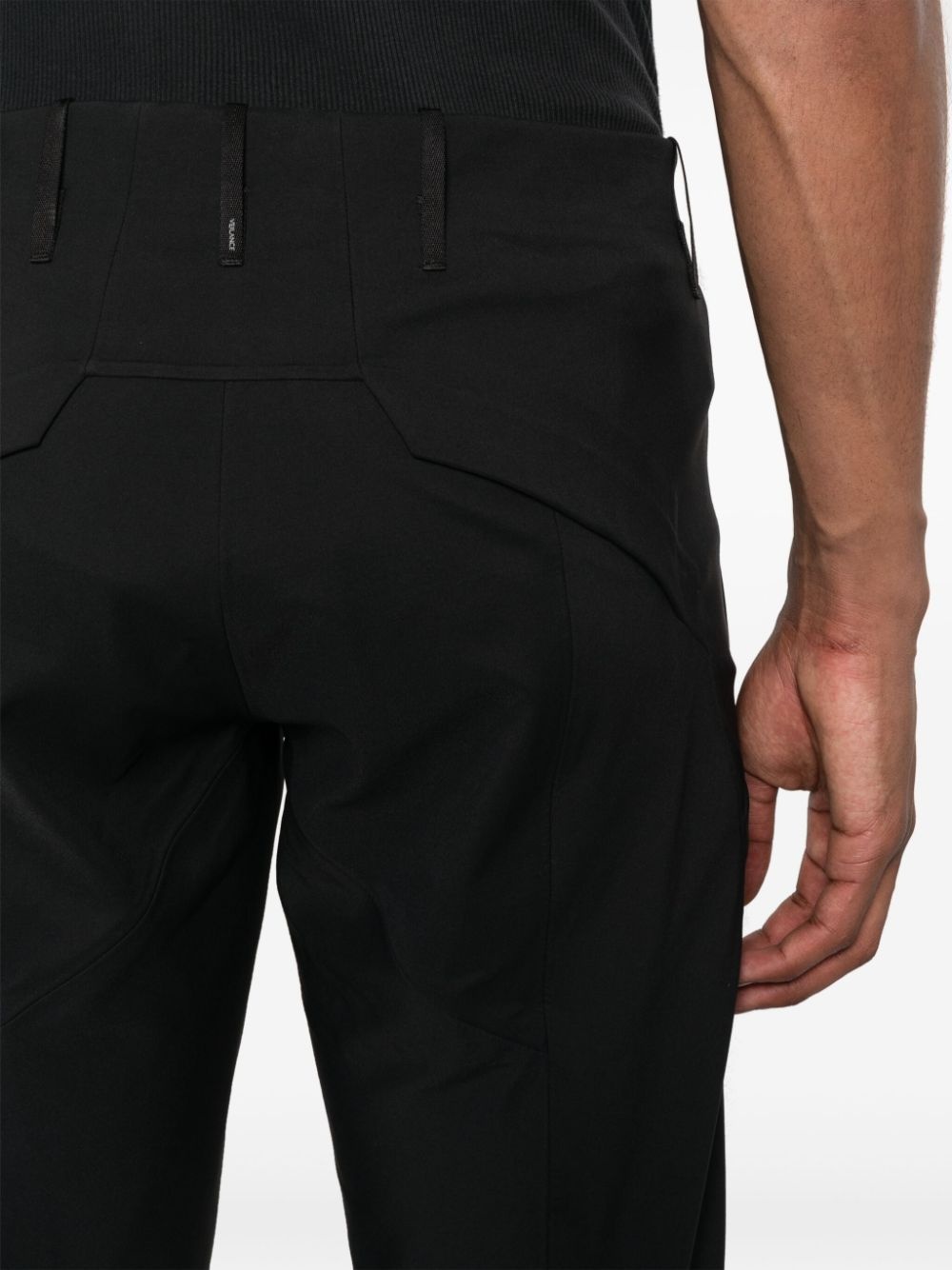 seam-detailed tapered trousers - 5