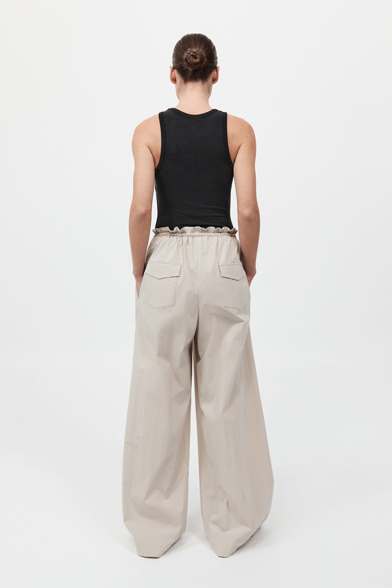 Petit Paperbag Waist Pants - Creme - 6
