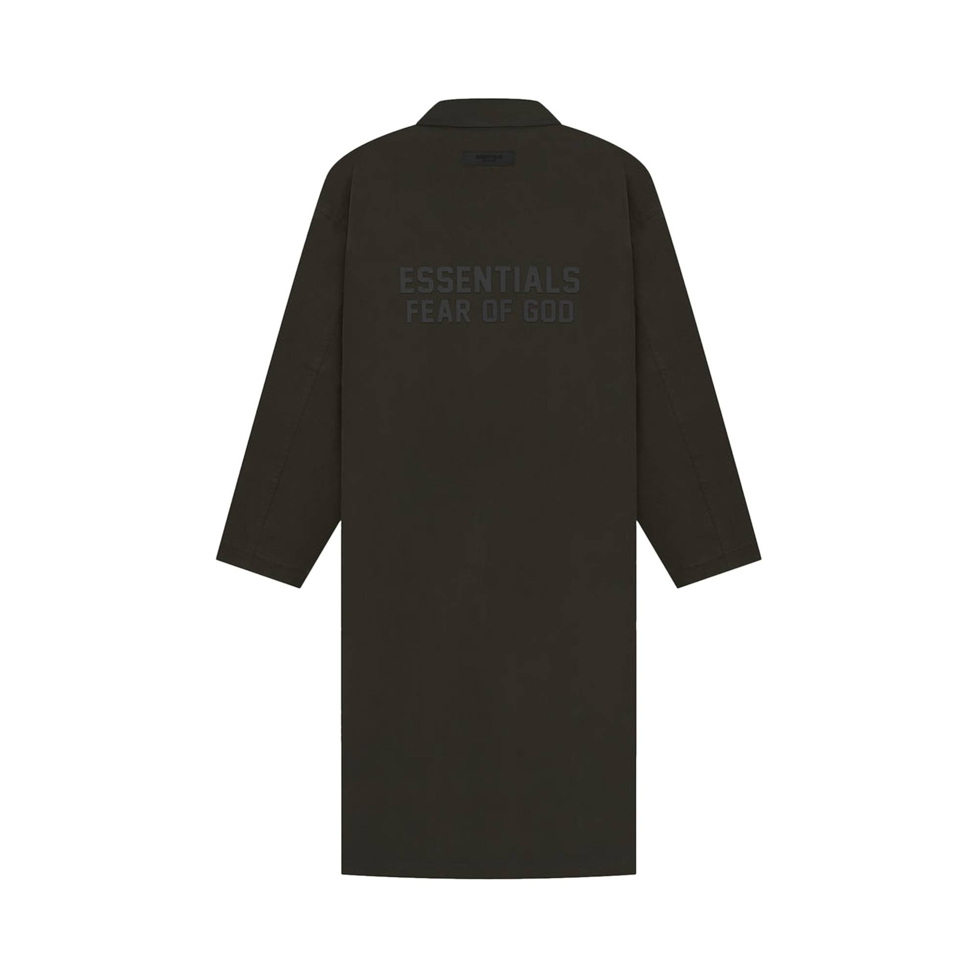 Fear of God Essentials Long Coat 'Off Black' - 2
