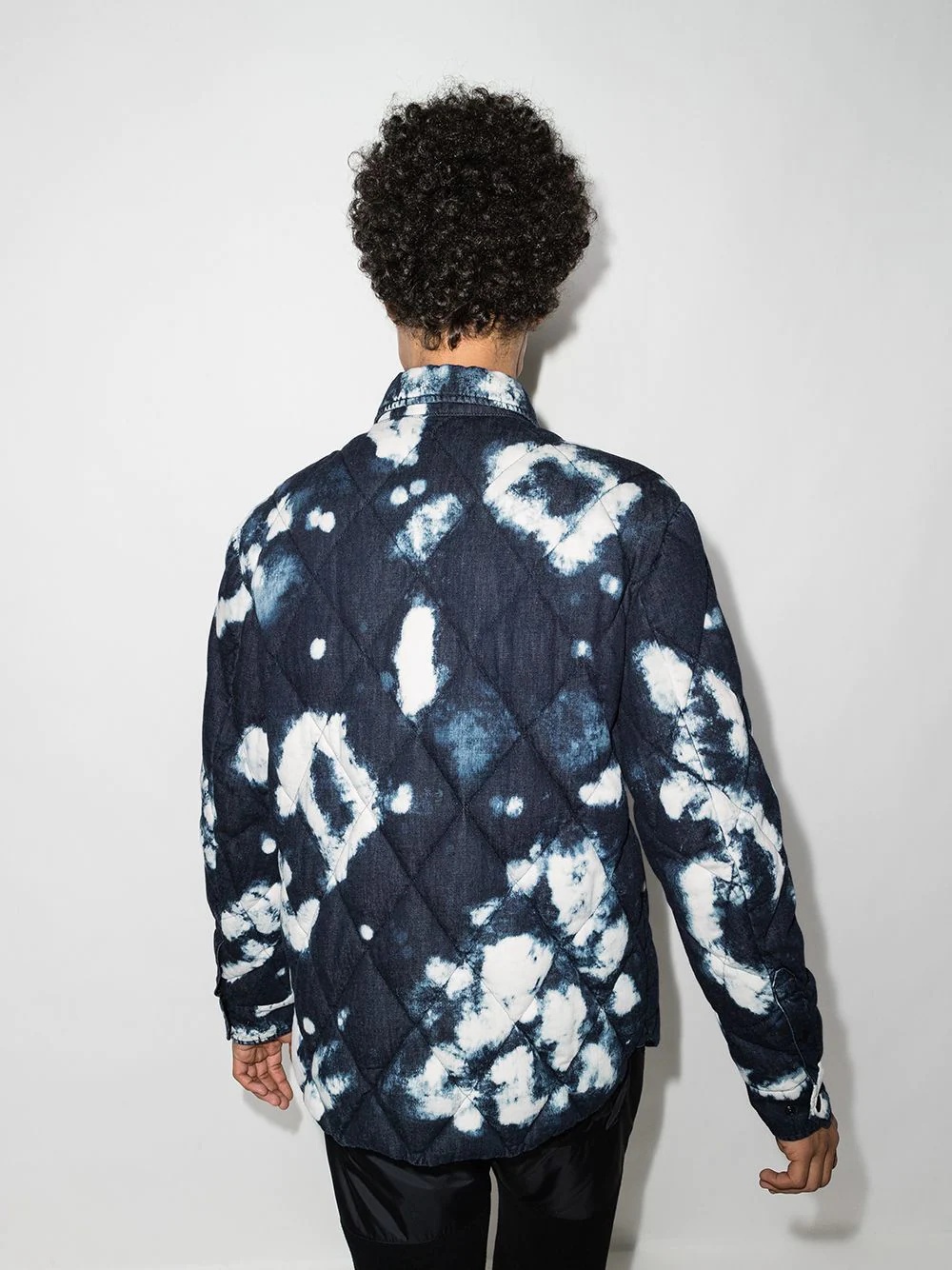 tie-dye quilted shirt jacket - 3