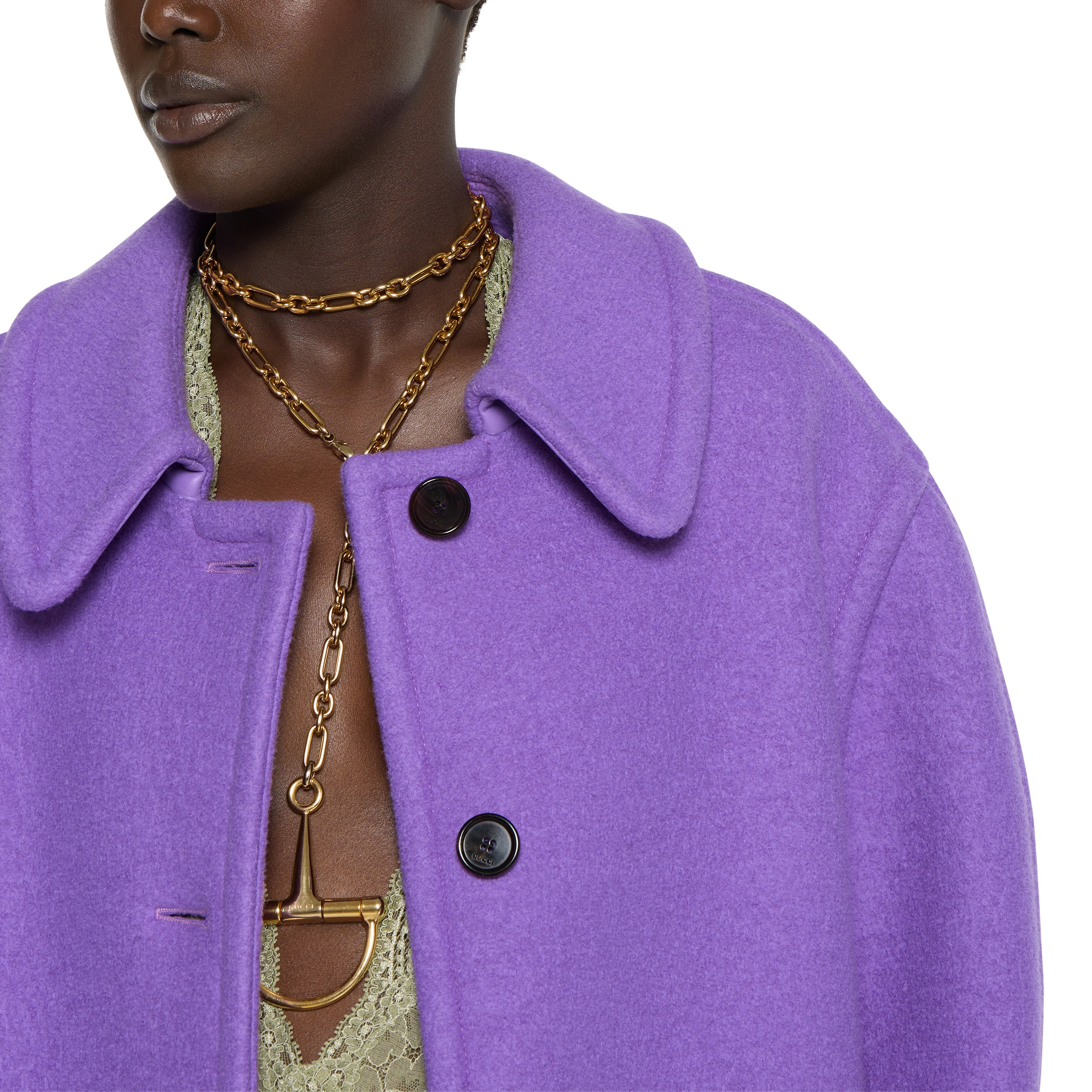 Compact wool cashmere coat - 5