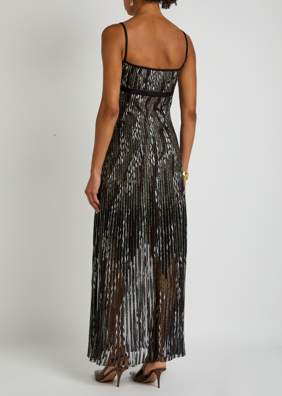 Missoni Patterned-jacquard Metallic-knit Midi Dress - 3