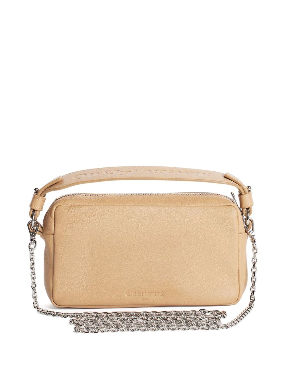 Fox-embossed leather cross body bag - 3