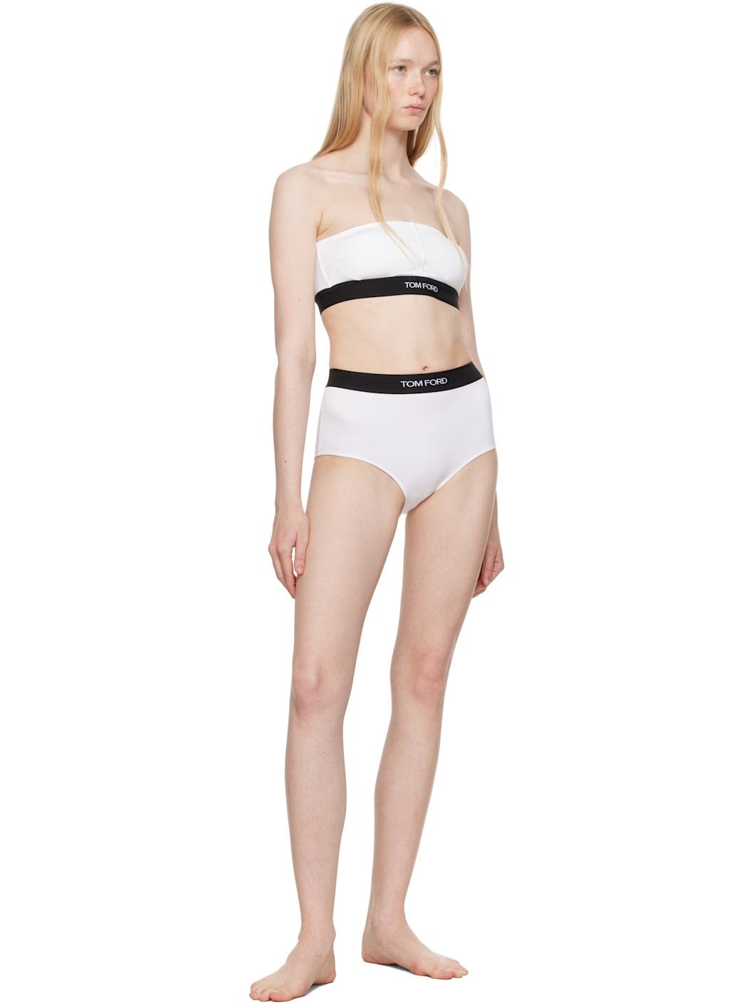 White Modal Signature Bandeau Bra - 4