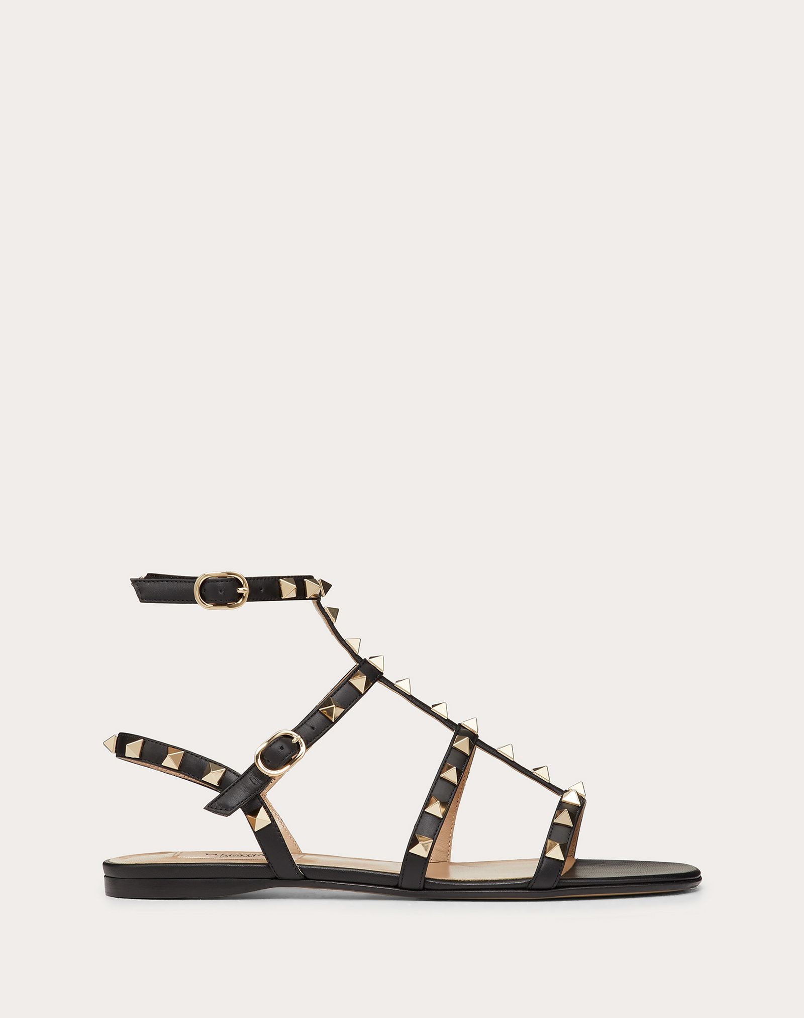 Patent Cage Rockstud Flat Sandal - 1