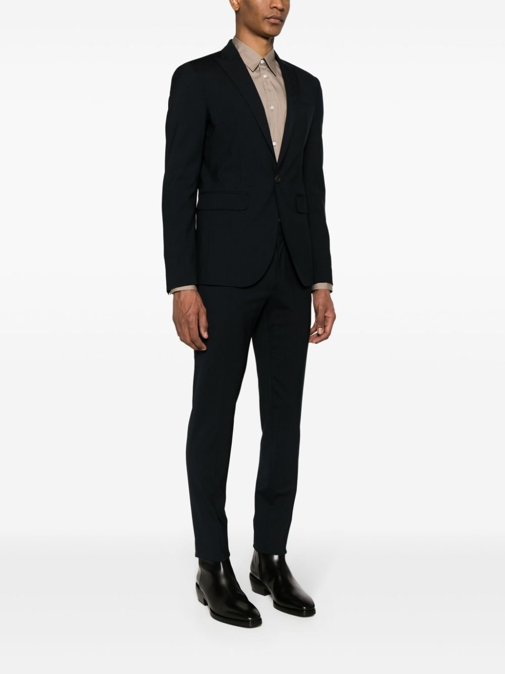 virgin wool single-breasted suit - 3