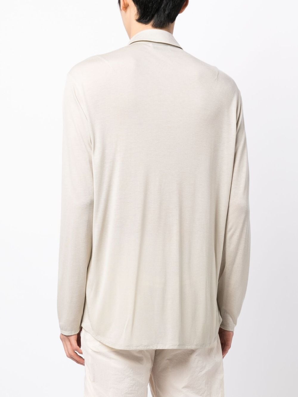 zip-up lyocell shirt - 5
