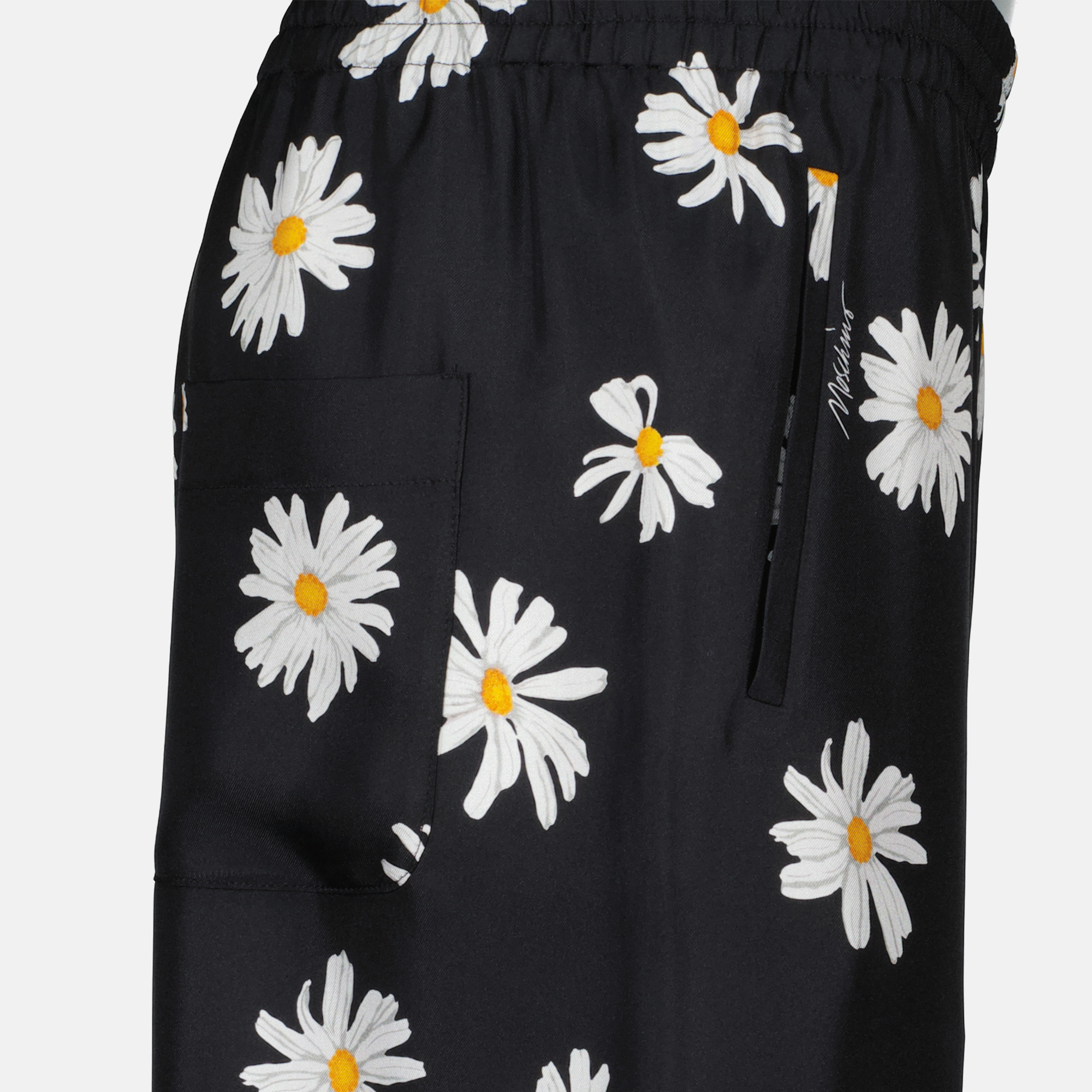 Pantalon noir à fleurs - 3