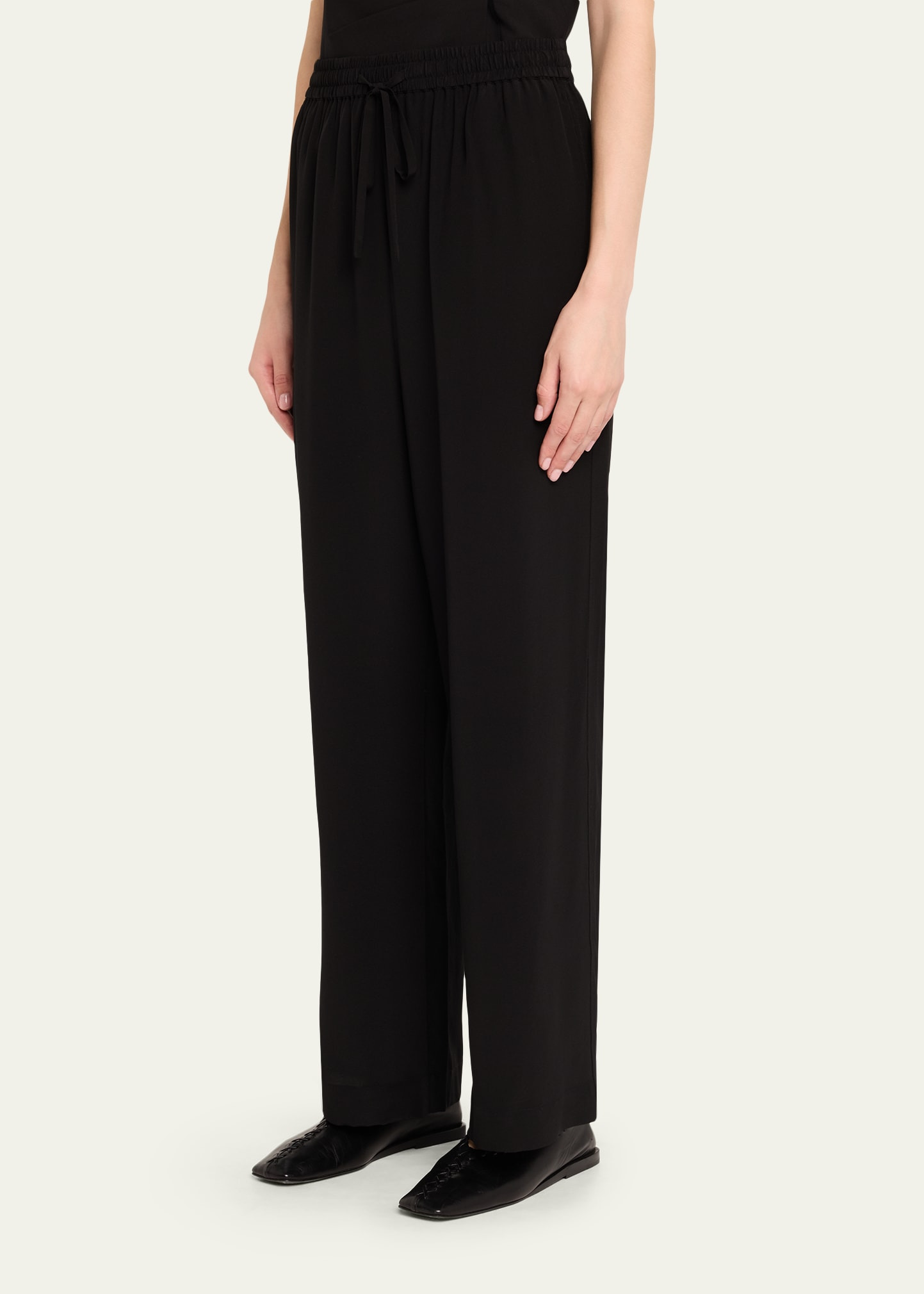 Silk Drawstring Trousers - 4