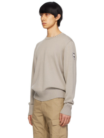 Canada Goose Taupe Rosseau Sweater outlook