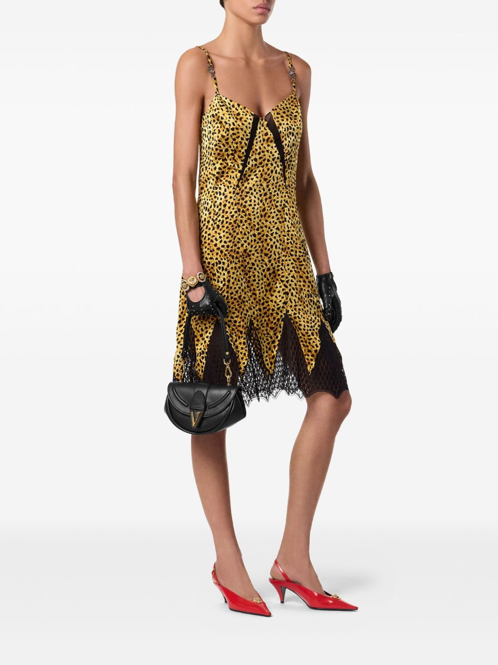 Cheetah allover silk slip dress - 2
