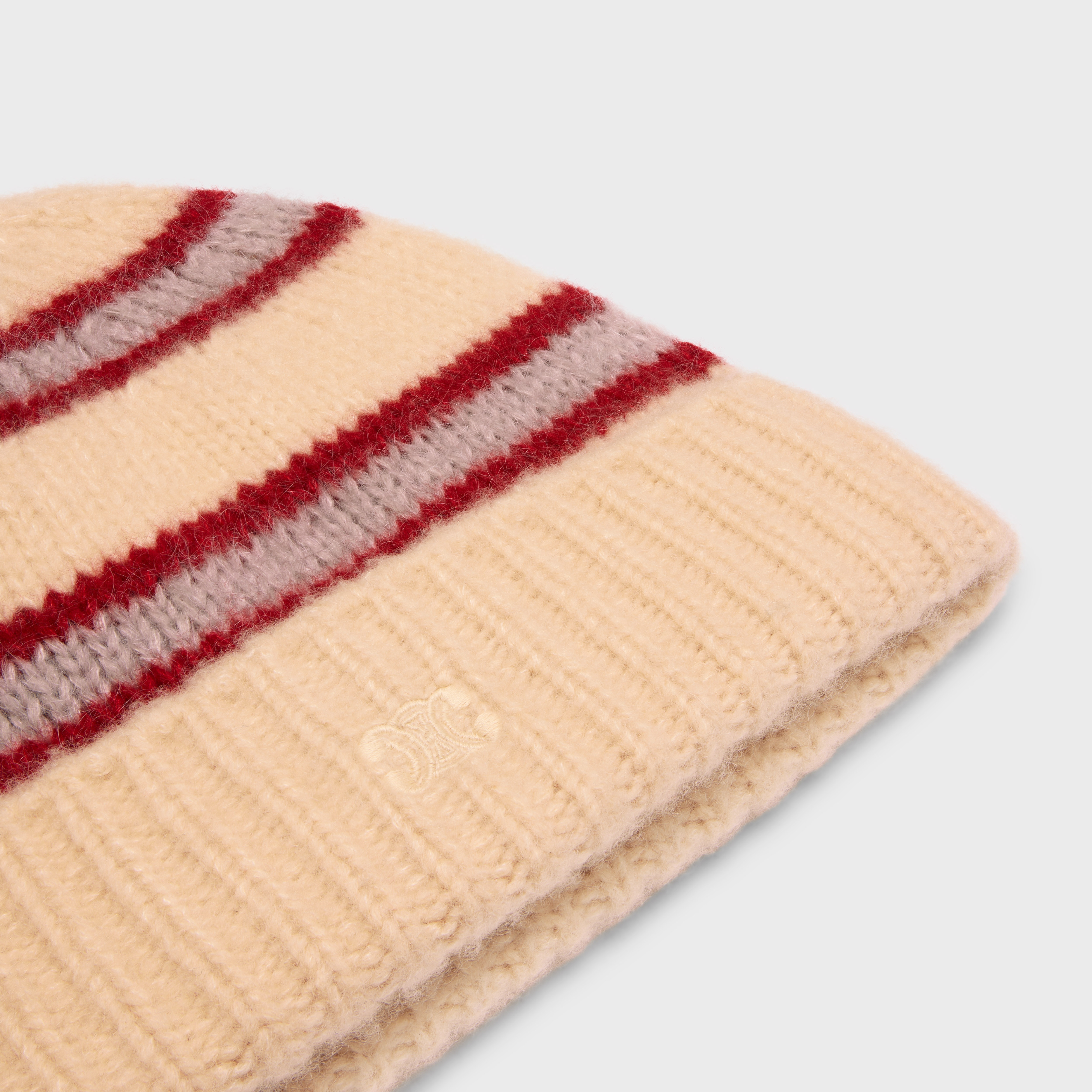 triomphe beanie in cashmere, wool and silk - 3