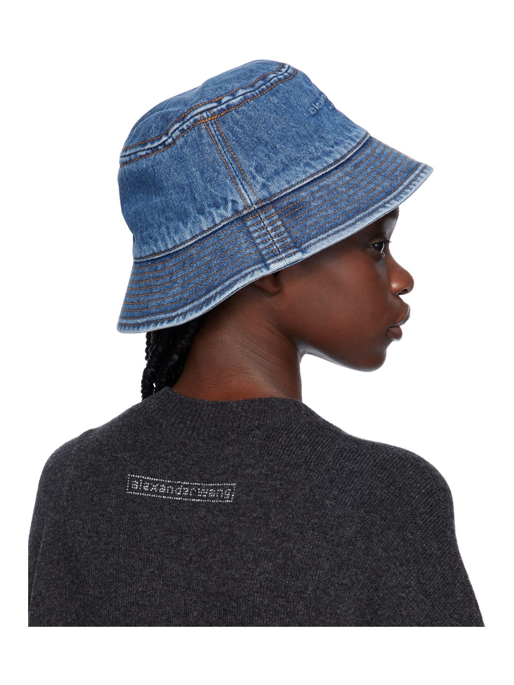 Blue Embossed Bucket Hat - 3