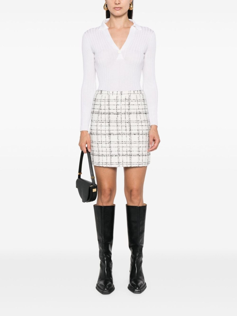 Vince ribbed-knit polo top outlook