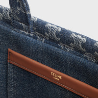 CELINE small cabas thais in DENIM WITH TRIOMPHE ALL-OVER and