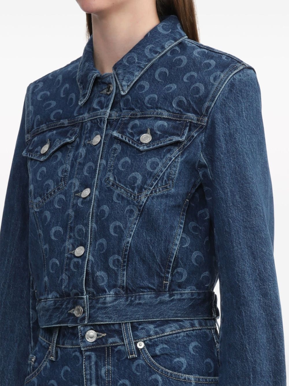 Deadstock Moonogram-pattern denim jacket - 5
