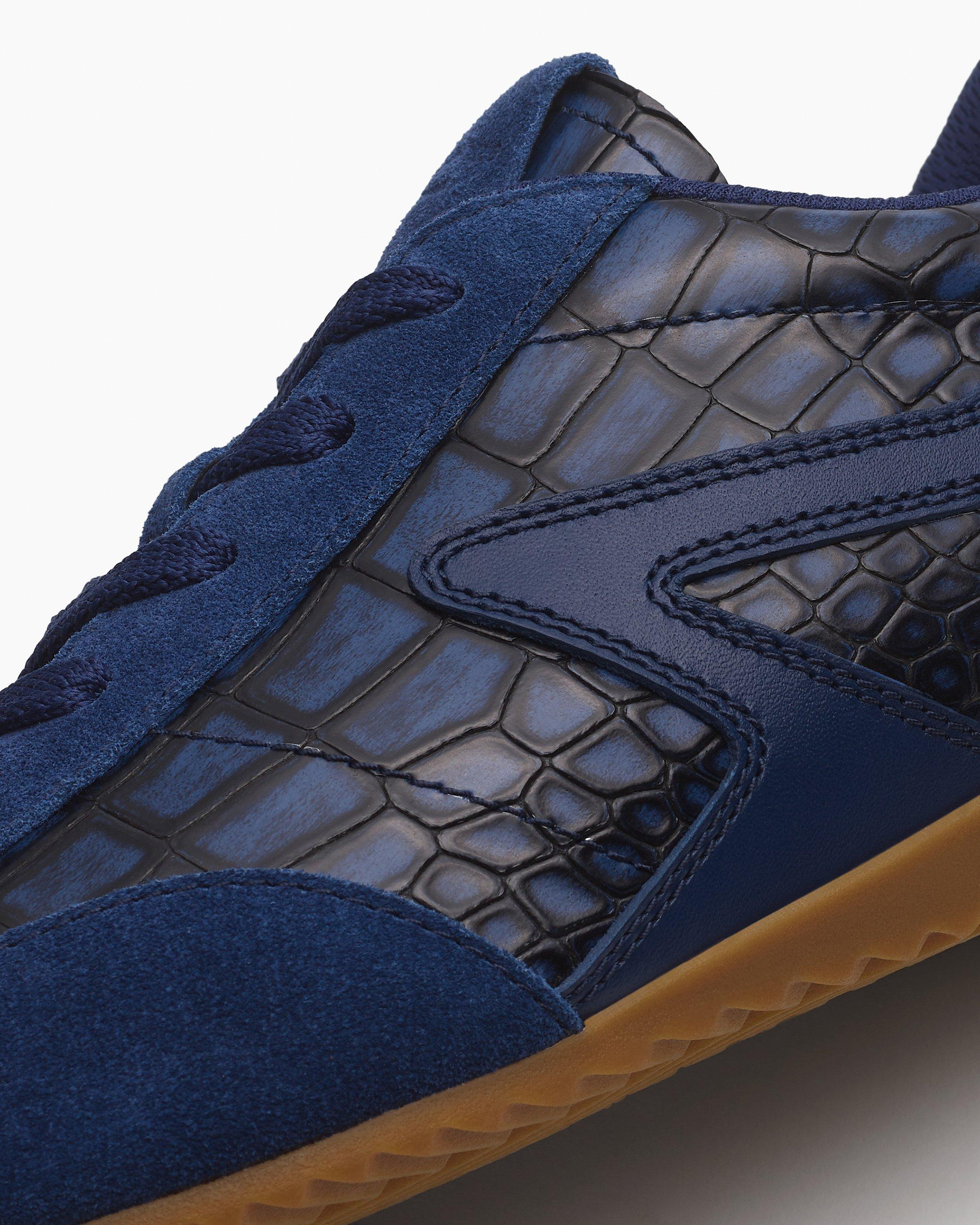 Ultra Slim Retro Runner Sneakers
Embossed Leather & Suede - 6