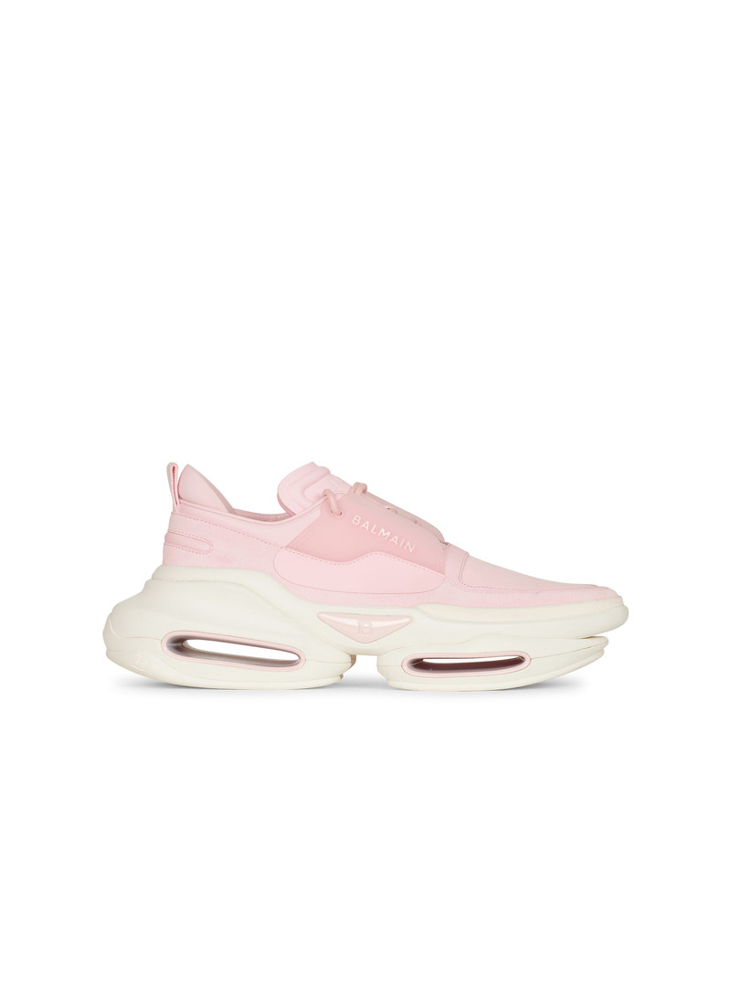 Leather, metal and suede B-Bold low-top sneakers 1