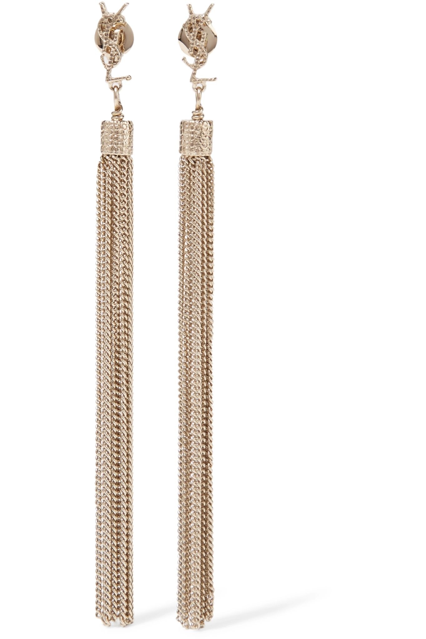 Gold-plated tassel earrings - 1