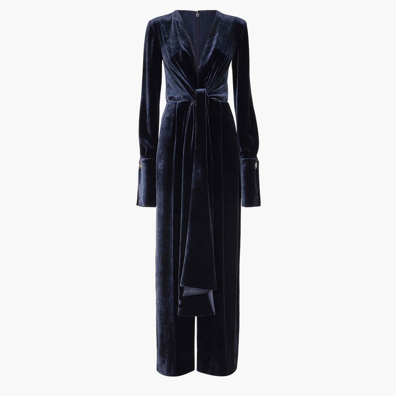 Blue velvet jumpsuit - 1