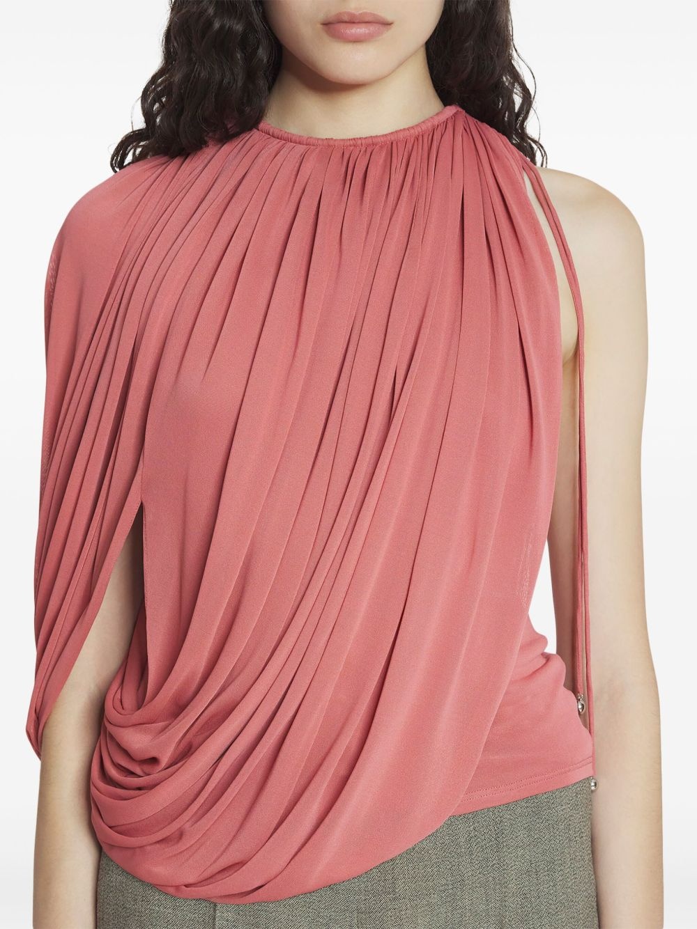draped jersey top - 5