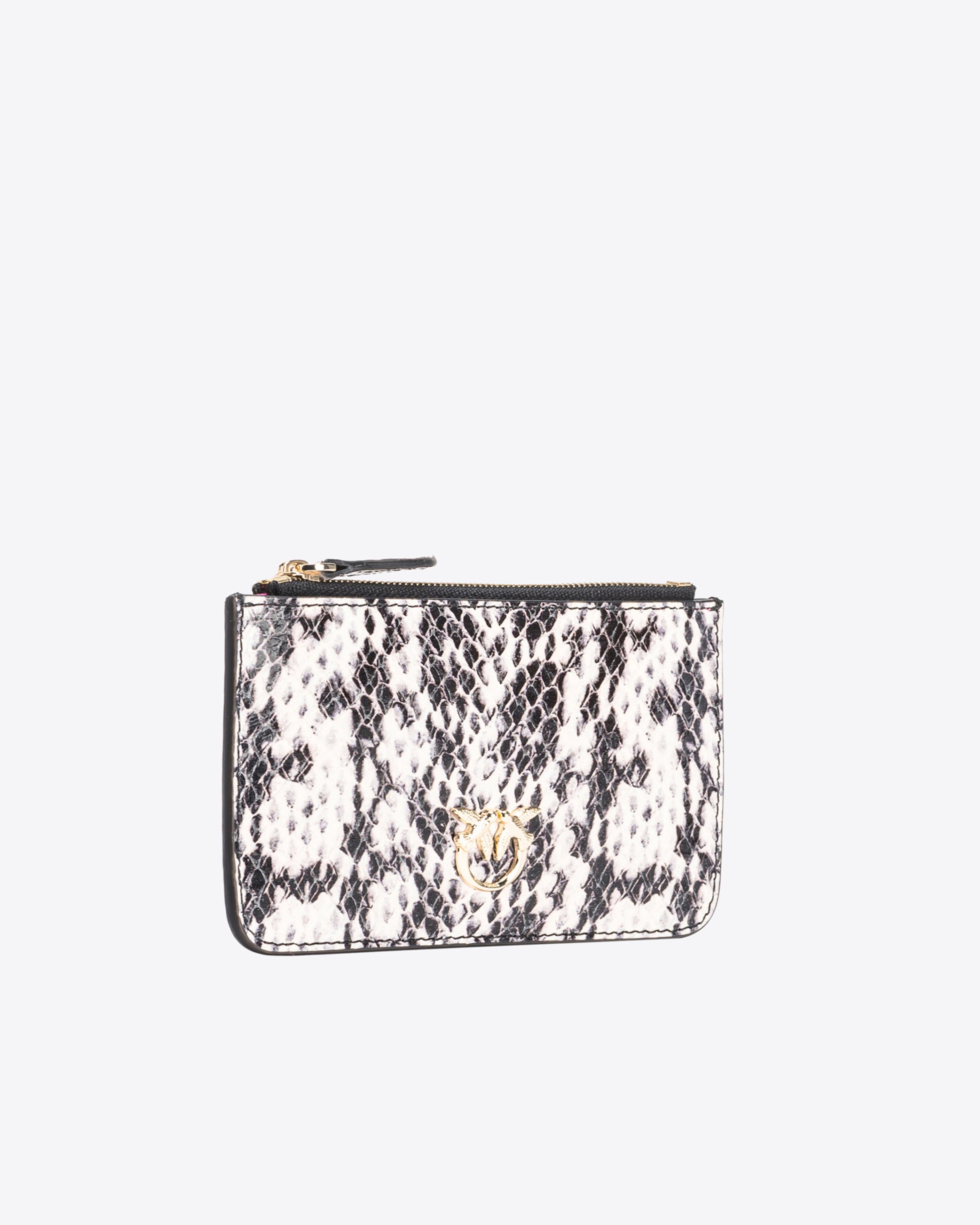 PINKO GALLERIA FLAT POUCH IN REPTILE SKIN - 3
