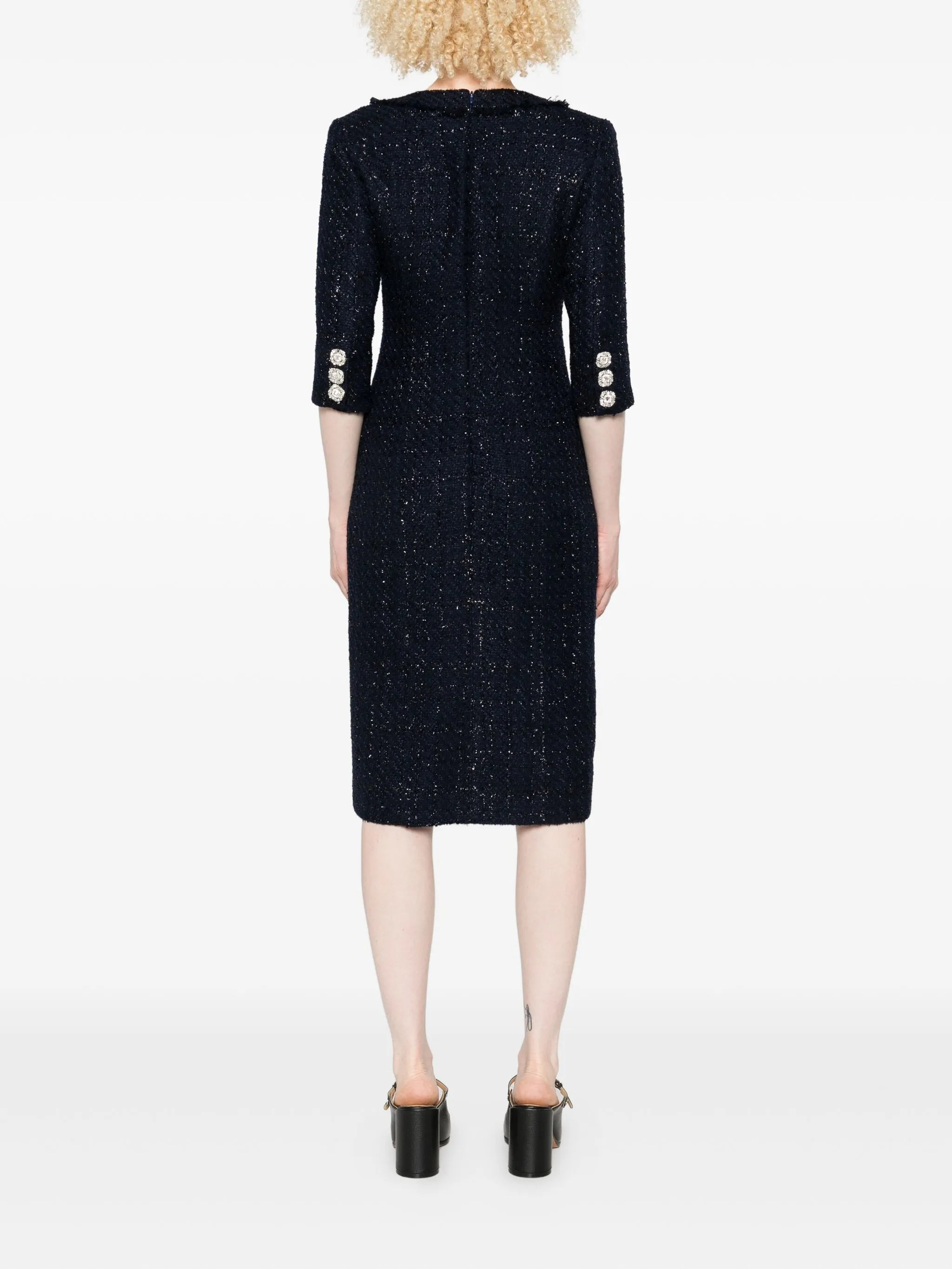 Costarellos Embellished Buttoned Dress - 2