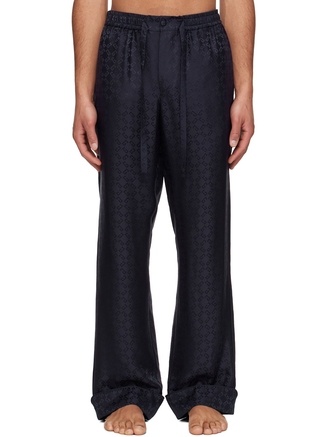 Navy Monogram 72 Jacquard Pyjama Pants - 1