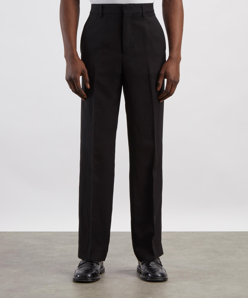 AMI Paris Straight Linen-Blend Trousers outlook