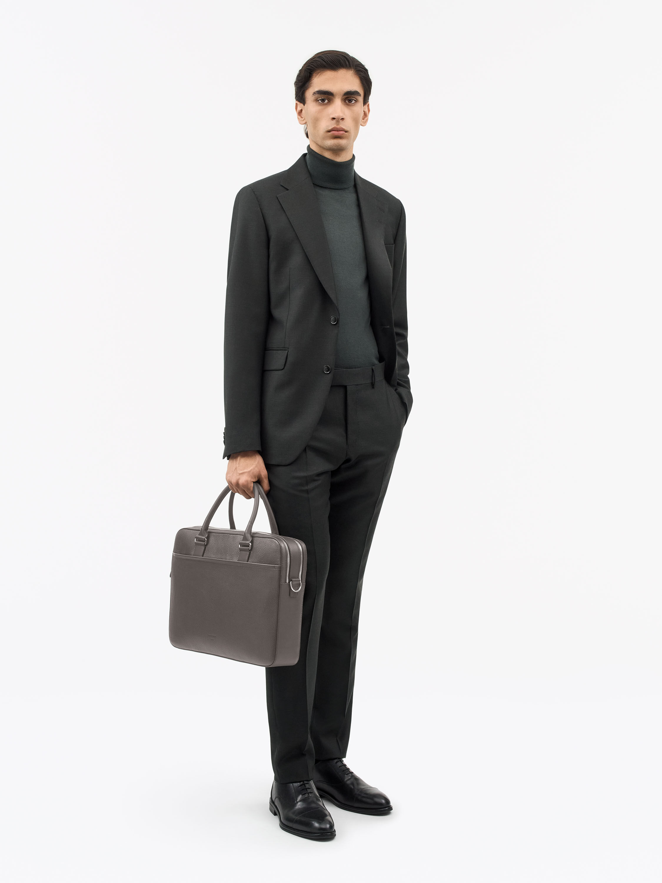 Burin Leather Briefcase - 3