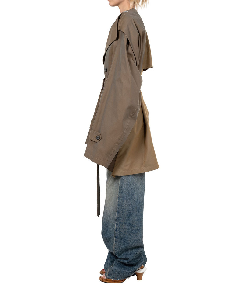 Reversed Front Trench Coat 4