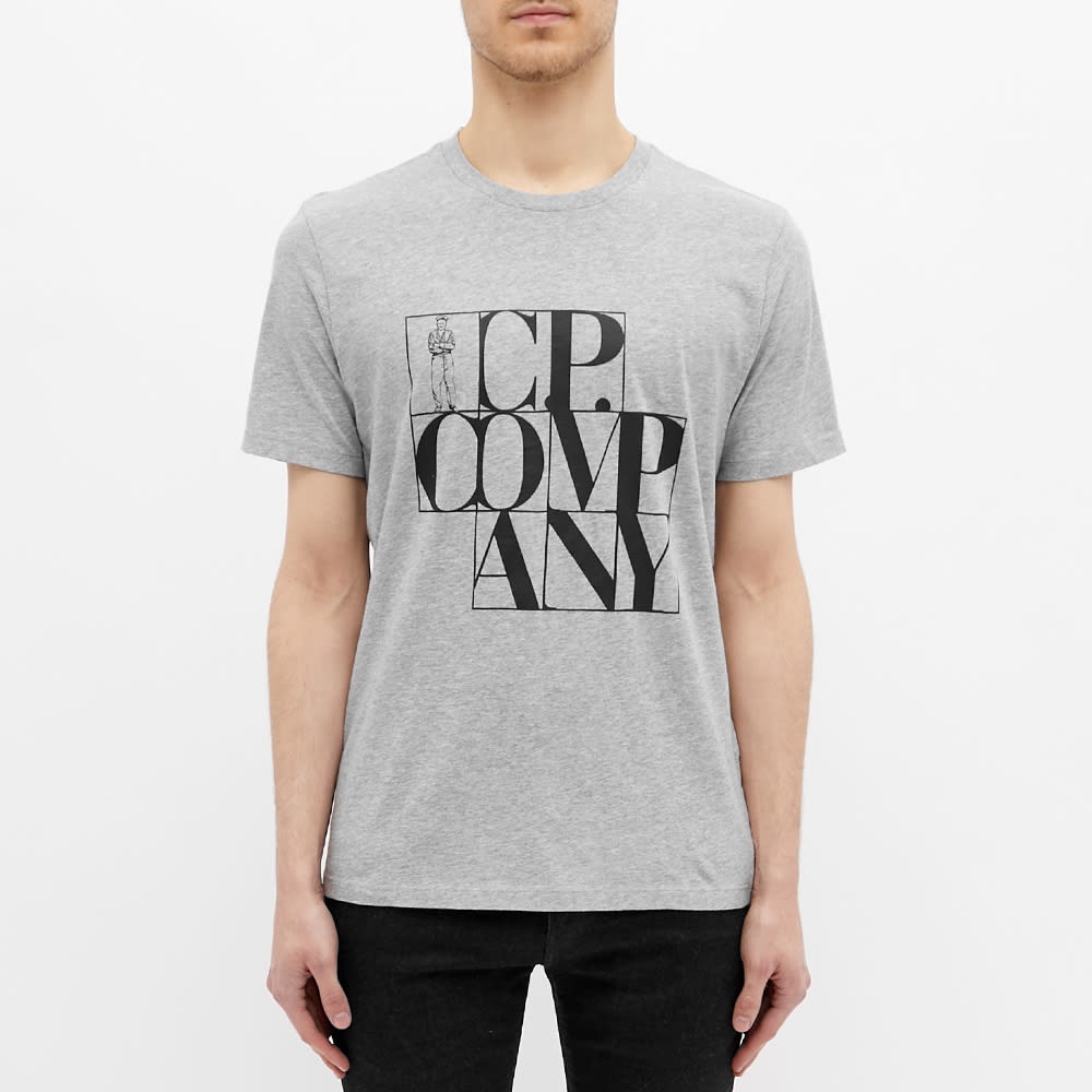 C.P. Company Large Logo Print Tee - 4