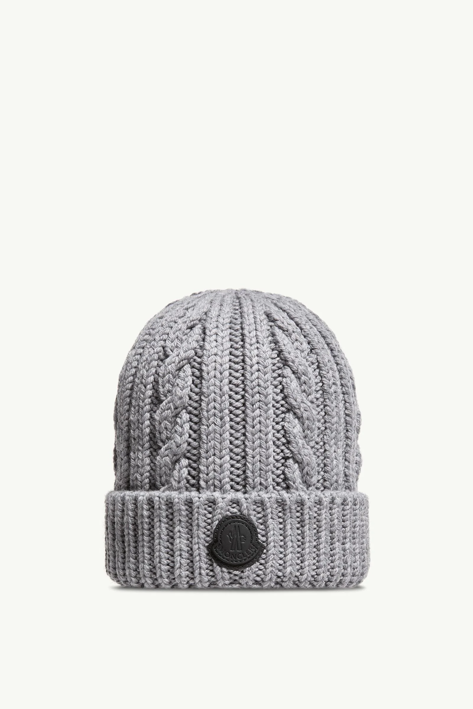 Leather Logo Wool Beanie - 1