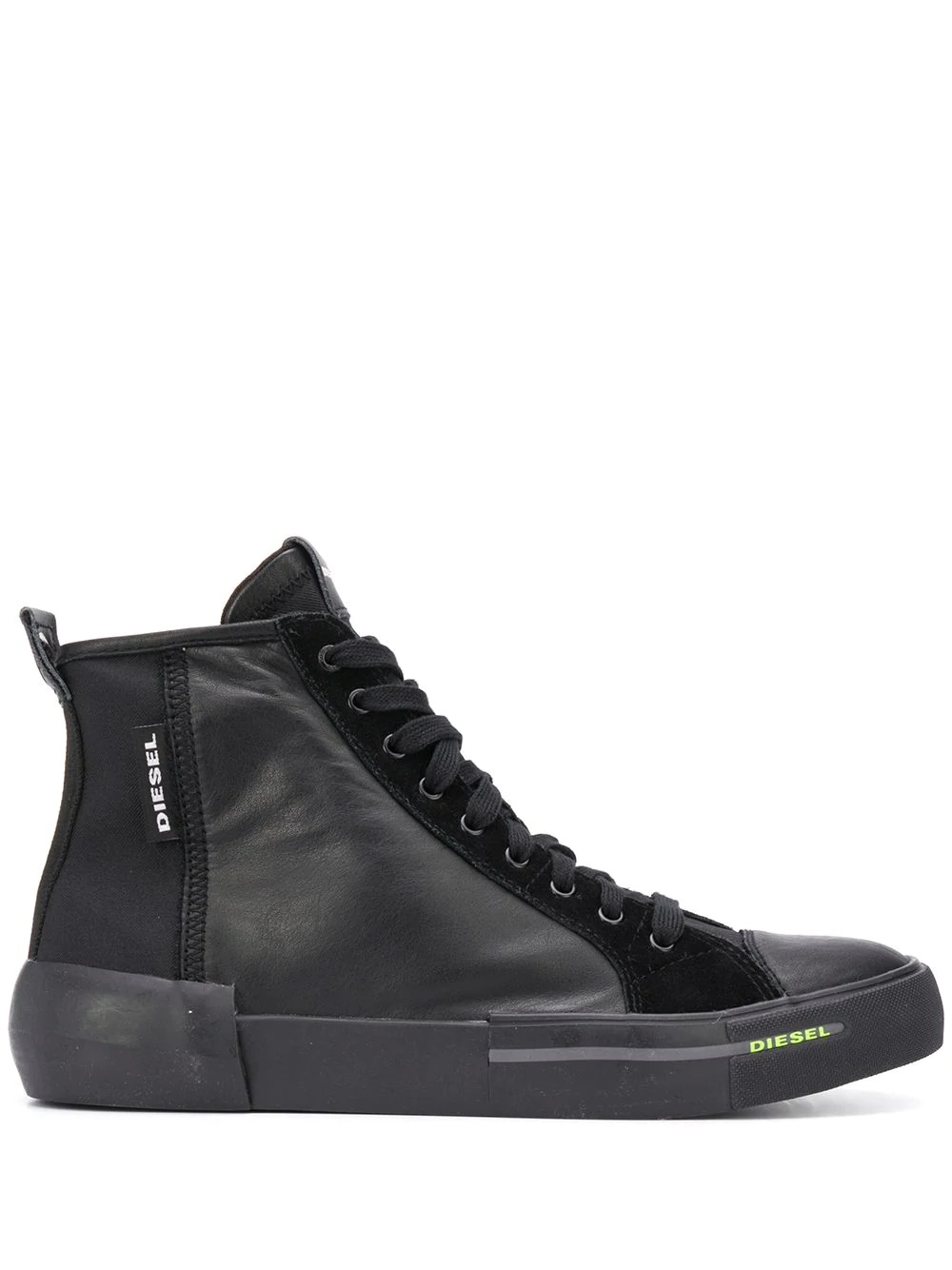 calf leather hi-tops - 1