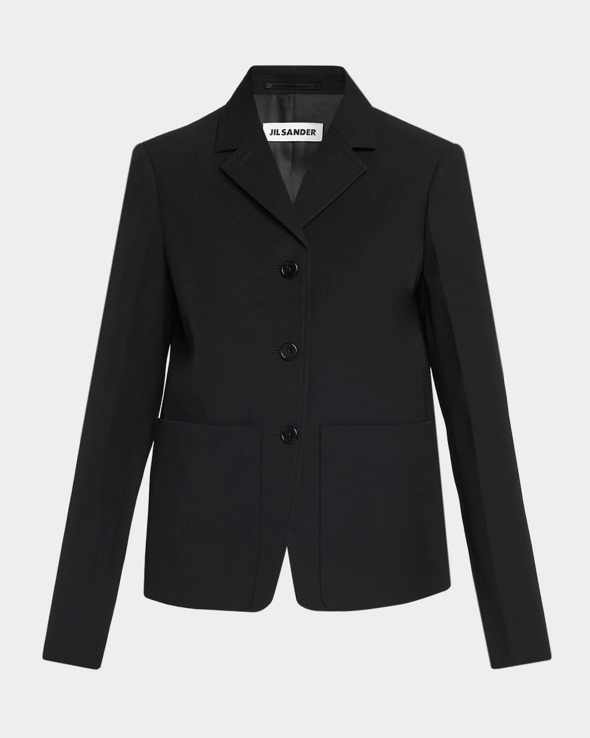 Notch Lapel Wool Blazer - 1