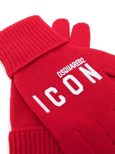 DSQUARED2 logo-appliqué wool gloves outlook