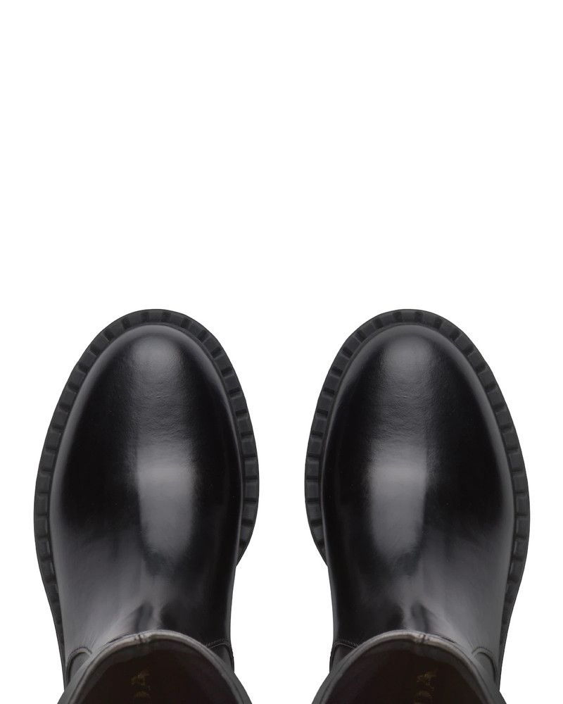 Brushed leather and stretch nappa leather boots 4