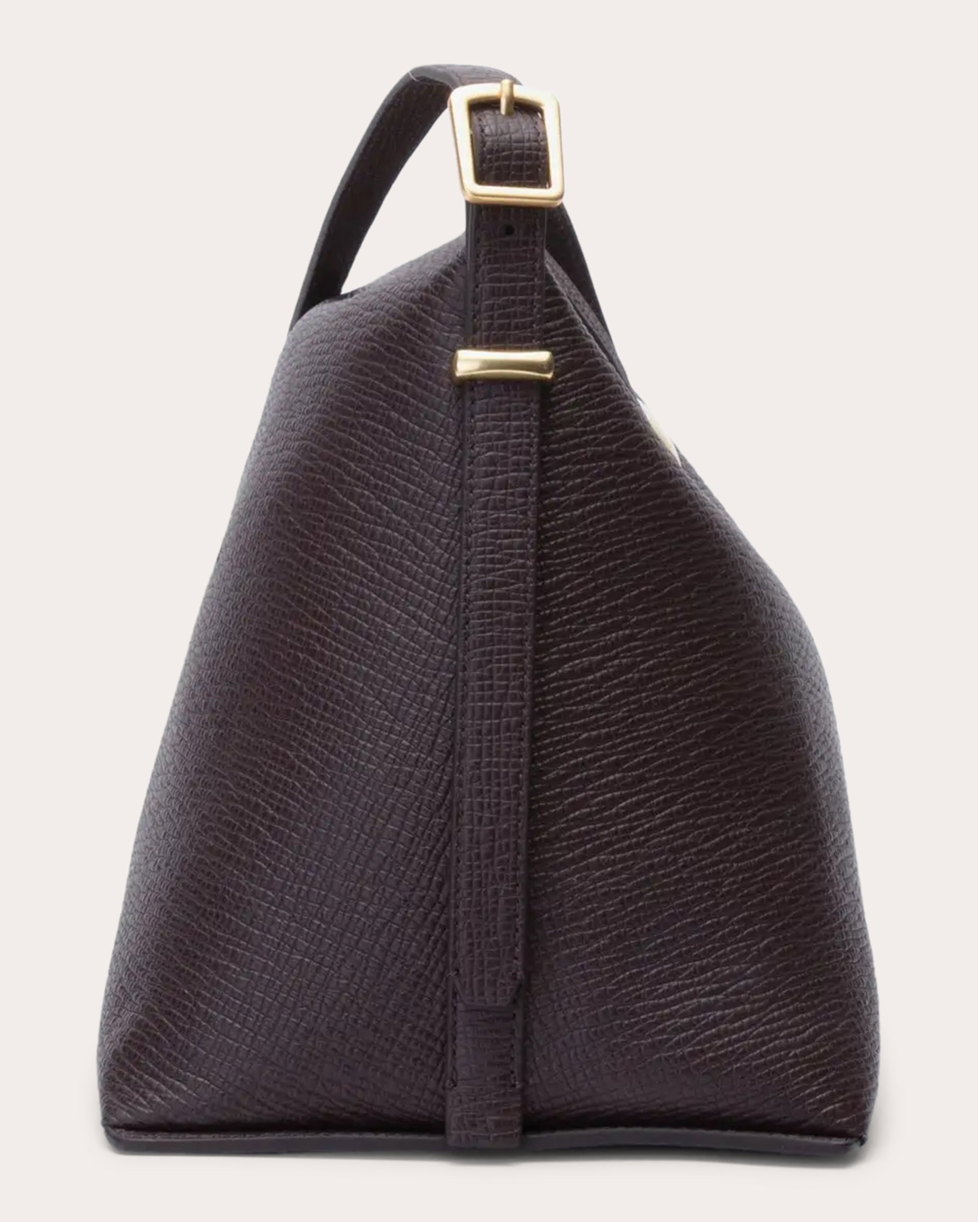 ID Textured Leather Shoulder Bag - 3