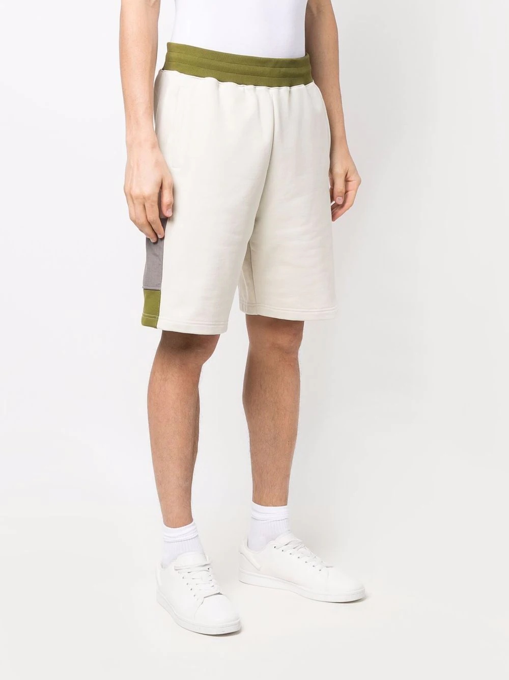 two-tone panel shorts - 3