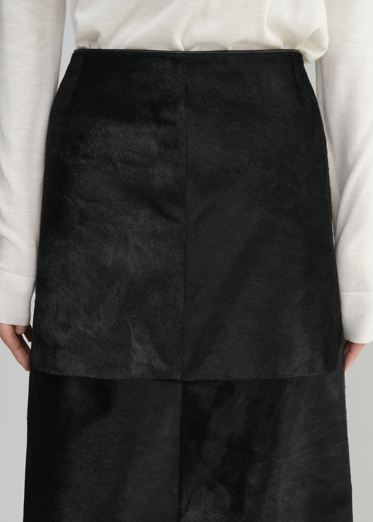 Pony hair skirt black - 5