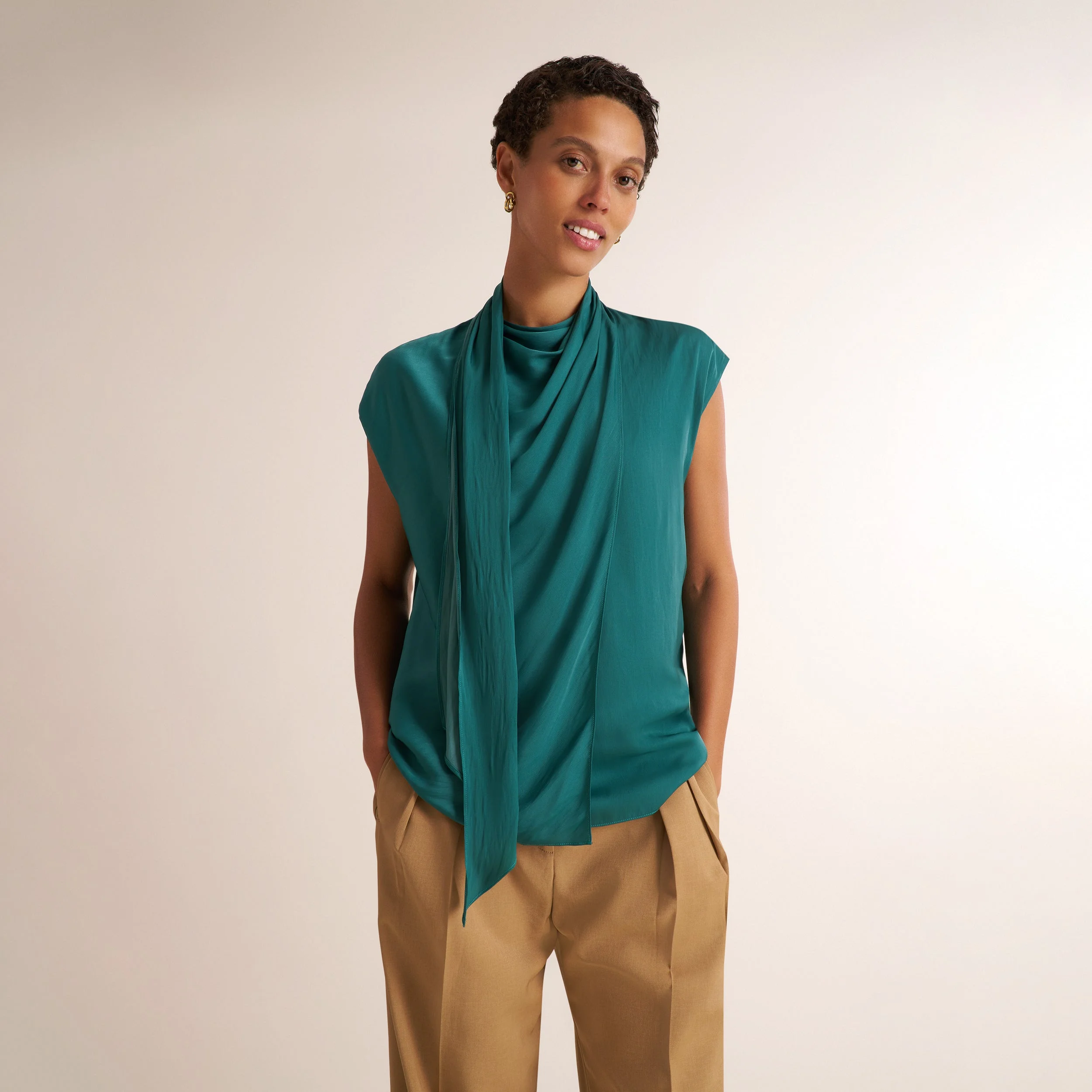 Ismelka Scarf Top - Eco Drape - 1