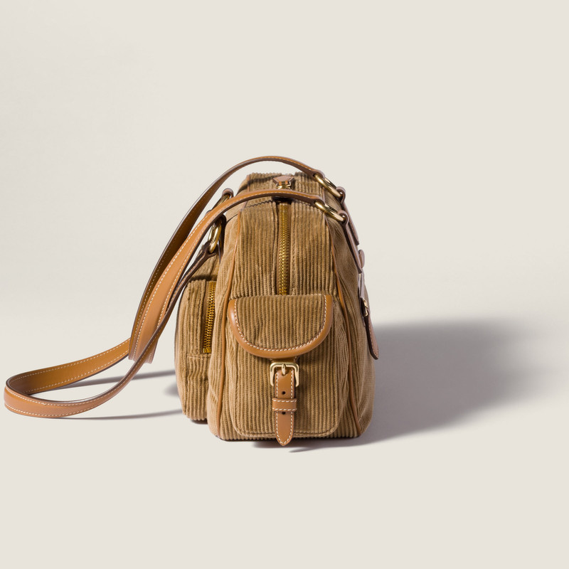 Corduroy Pocket top-handle bag 7